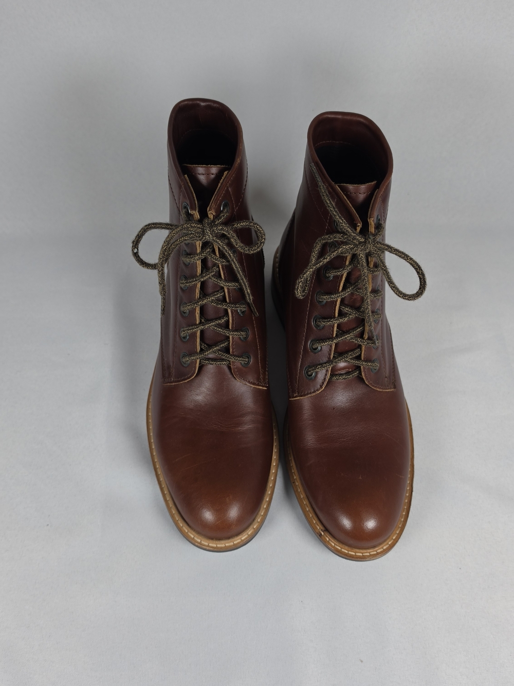 Nisolo Andres Everyday Boots Brandy Brown Leather Lace Up Mens 9 - Picture 6 of 13